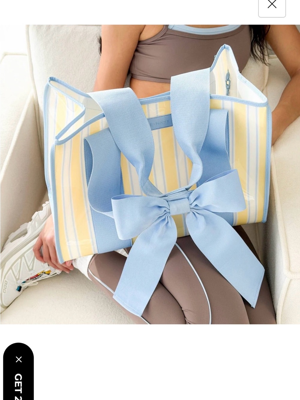 Case-Mate Yellow and Blue Bow Tote - Picture 3 of 6